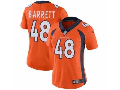 Women's Nike Denver Broncos #48 Shaquil Barrett Vapor Untouchable Limited Orange Team Color NFL Jersey