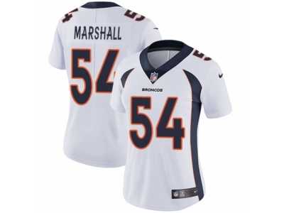 Women's Nike Denver Broncos #54 Brandon Marshall Vapor Untouchable Limited White NFL Jersey