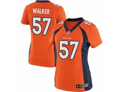 Women's Nike Denver Broncos #57 Demarcus Walker Limited Orange Team Color NFL Jersey