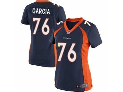 Women's Nike Denver Broncos #76 Max Garcia Limited Navy Blue Alternate NFL Jersey
