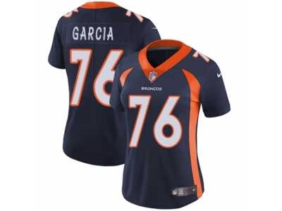 Women's Nike Denver Broncos #76 Max Garcia Vapor Untouchable Limited Navy Blue Alternate NFL Jersey