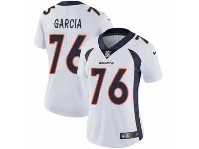 Women's Nike Denver Broncos #76 Max Garcia Vapor Untouchable Limited White NFL Jersey