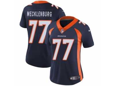 Women's Nike Denver Broncos #77 Karl Mecklenburg Vapor Untouchable Limited Navy Blue Alternate NFL Jersey