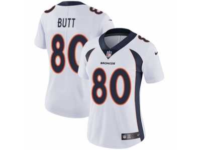 Women's Nike Denver Broncos #80 Jake Butt Vapor Untouchable Limited White NFL Jersey