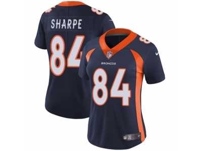 Women's Nike Denver Broncos #84 Shannon Sharpe Vapor Untouchable Limited Navy Blue Alternate NFL Jersey