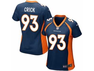 Women's Nike Denver Broncos #93 Jared Crick Game Navy Blue Alternate NFL Jersey