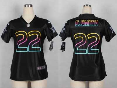 Nike women dallas cowboys #22 e.smith black jerseys[nike fashion]