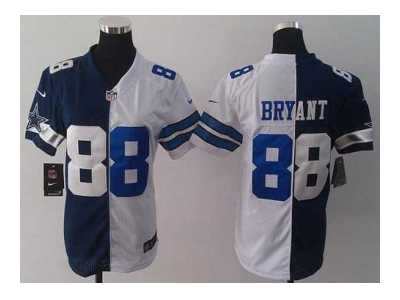 Nike women jerseys dallas cowboys #88 bryant white-blue[Elite split]