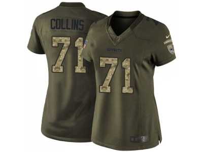Women Nike Dallas Cowboys #71 La'el Collins Green Salute to Service Jerseys