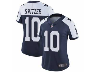 Women's Nike Dallas Cowboys #10 Ryan Switzer Vapor Untouchable Limited Navy Blue Throwback Alternate NFL Jersey