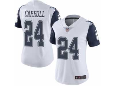 Women's Nike Dallas Cowboys #24 Nolan Carroll Limited White Rush NFL Jersey