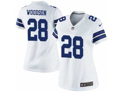 Women's Nike Dallas Cowboys #28 Darren Woodson Limited White NFL Jersey
