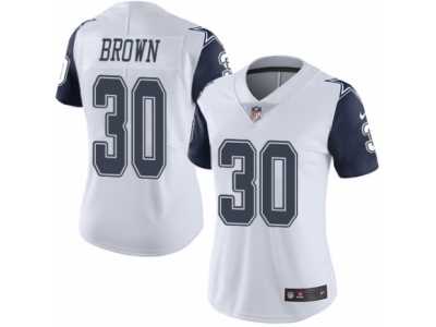 Women's Nike Dallas Cowboys #30 Anthony Brown Limited White Rush NFL Jersey