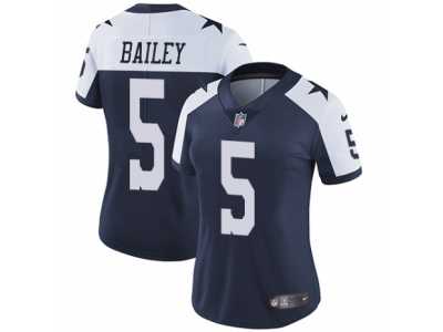Women's Nike Dallas Cowboys #5 Dan Bailey Vapor Untouchable Limited Navy Blue Throwback Alternate NFL Jersey