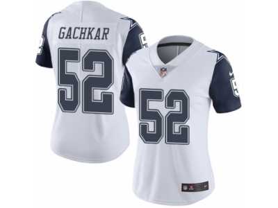 Women's Nike Dallas Cowboys #52 Andrew Gachkar Limited White Rush NFL Jersey