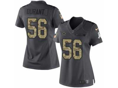 Women's Nike Dallas Cowboys #56 Justin Durant Limited Black 2016 Salute to Service NFL Jersey