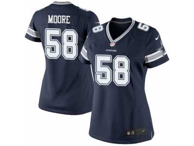 Women's Nike Dallas Cowboys #58 Damontre Moore Limited Navy Blue Team Color NFL Jerse