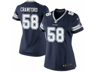 Women's Nike Dallas Cowboys #58 Jack Crawford Limited Navy Blue Team Color NFL Jersey