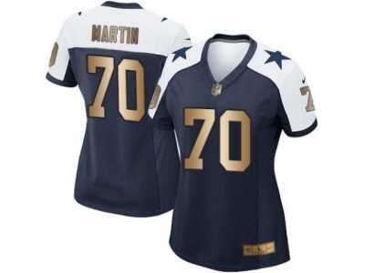 Women's Nike Dallas Cowboys #70 Zack Martin Elite Navy Gold Throwback Alternate NFL Jersey