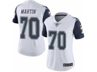 Women's Nike Dallas Cowboys #70 Zack Martin Limited White Rush NFL Jersey