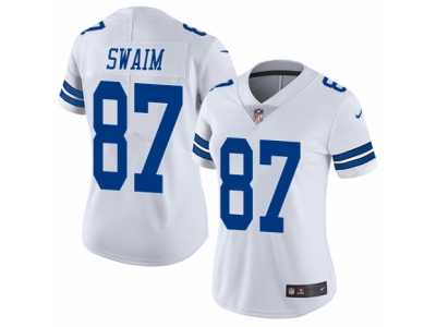 Women's Nike Dallas Cowboys #87 Geoff Swaim Vapor Untouchable Limited White NFL Jersey