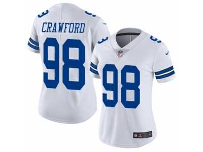 Women's Nike Dallas Cowboys #98 Tyrone Crawford Vapor Untouchable Limited White NFL Jersey