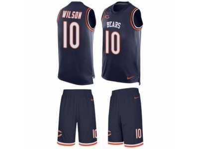 Men's Nike Chicago Bears #10 Marquess Wilson Limited Navy Blue Tank Top Suit NFL Jersey