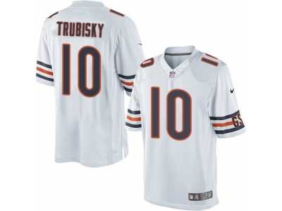 Men's Nike Chicago Bears #10 Mitchell Trubisky Limited White NFL Jersey