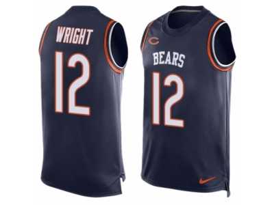 Men's Nike Chicago Bears #12 Kendall Wright Limited Navy Blue Player Name & Number Tank Top NFL Jersey