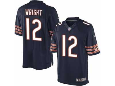 Men's Nike Chicago Bears #12 Kendall Wright Limited Navy Blue Team Color NFL Jersey
