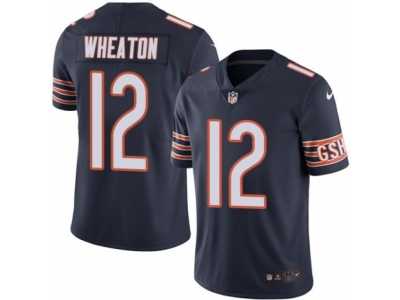 Men's Nike Chicago Bears #12 Markus Wheaton Vapor Untouchable Limited Navy Blue Team Color NFL Jersey