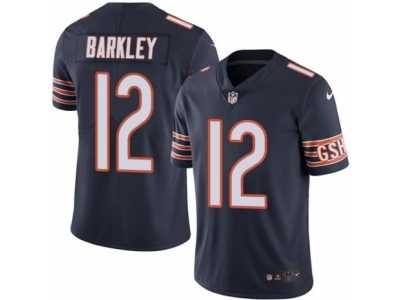 Men's Nike Chicago Bears #12 Matt Barkley Limited Navy Blue Rush NFL Jersey