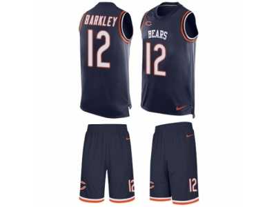 Men's Nike Chicago Bears #12 Matt Barkley Limited Navy Blue Tank Top Suit NFL Jersey