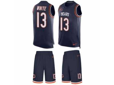 Men's Nike Chicago Bears #13 Kevin White Limited Navy Blue Tank Top Suit NFL Jersey