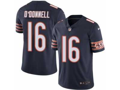 Men's Nike Chicago Bears #16 Pat O'Donnell Limited Navy Blue Rush NFL Jersey