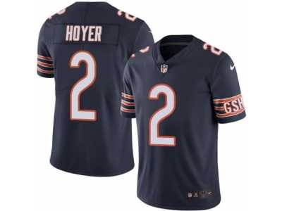 Men's Nike Chicago Bears #2 Brian Hoyer Limited Navy Blue Rush NFL Jersey