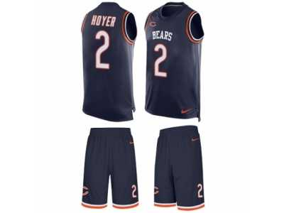 Men's Nike Chicago Bears #2 Brian Hoyer Limited Navy Blue Tank Top Suit NFL Jersey