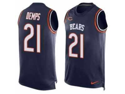 Men's Nike Chicago Bears #21 Quintin Demps Limited Navy Blue Player Name & Number Tank Top NFL Jersey