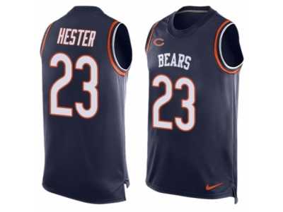 Men's Nike Chicago Bears #23 Devin Hester Limited Navy Blue Player Name & Number Tank Top NFL Jersey