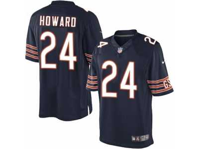 Men's Nike Chicago Bears #24 Jordan Howard Limited Navy Blue Team Color NFL Jersey