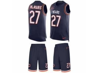 Men's Nike Chicago Bears #27 Sherrick McManis Limited Navy Blue Tank Top Suit NFL Jersey
