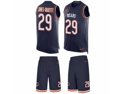 Men's Nike Chicago Bears #29 Harold Jones-Quartey Limited Navy Blue Tank Top Suit NFL Jersey