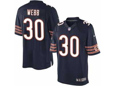Men's Nike Chicago Bears #30 B.W. Webb Limited Navy Blue Team Color NFL Jersey