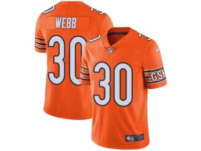 Men's Nike Chicago Bears #30 B.W. Webb Vapor Untouchable Limited Orange Rush NFL Jersey