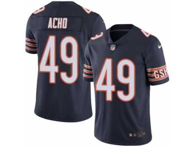 Men\'s Nike Chicago Bears #49 Sam Acho Limited Navy Blue Rush NFL Jersey
