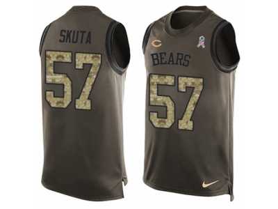 Men's Nike Chicago Bears #57 Dan Skuta Limited Green Salute to Service Tank Top NFL Jersey