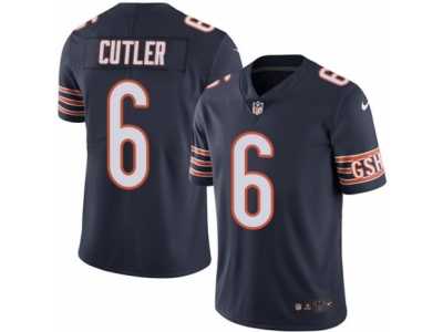 Men's Nike Chicago Bears #6 Jay Cutler Limited Navy Blue Rush NFL Jersey
