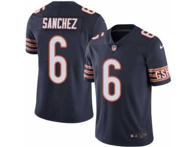 Men's Nike Chicago Bears #6 Mark Sanchez Limited Navy Blue Rush NFL Jersey