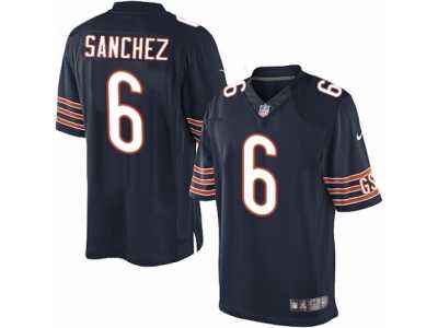 Men's Nike Chicago Bears #6 Mark Sanchez Limited Navy Blue Team Color NFL Jersey