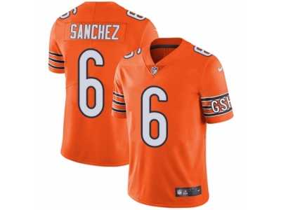 Men's Nike Chicago Bears #6 Mark Sanchez Vapor Untouchable Limited Orange Rush NFL Jersey
